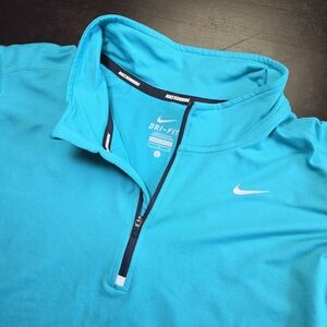 Nike Running Dri-Fit Quarter Zip Pullover Teal Men’s Large